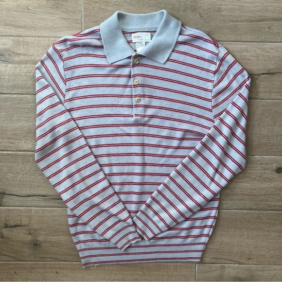 Men's Vintage 1980s Sears Striped Sweater - Picture 1 of 3